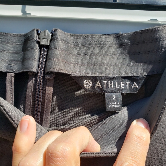 Athleta Wander Slim charcoal gray pants with invisible zipper - Picture 4 of 9